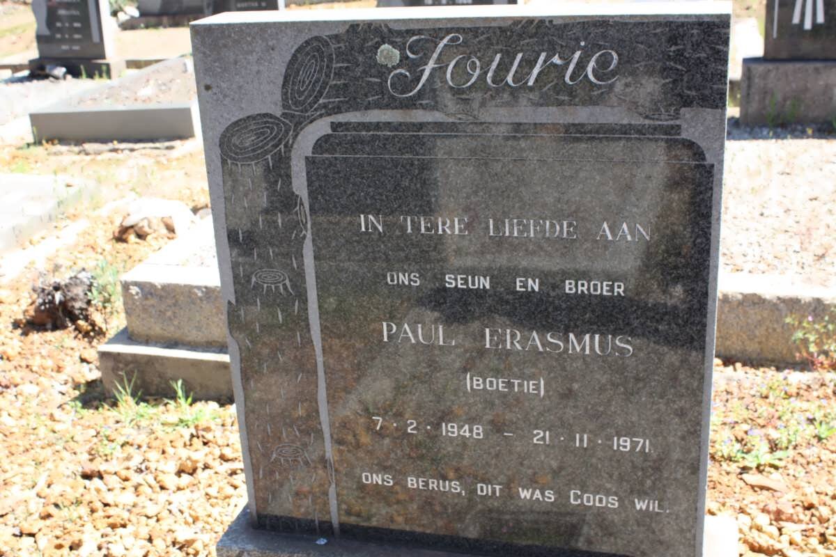 FOURIE Paul Erasmus 1948-1971