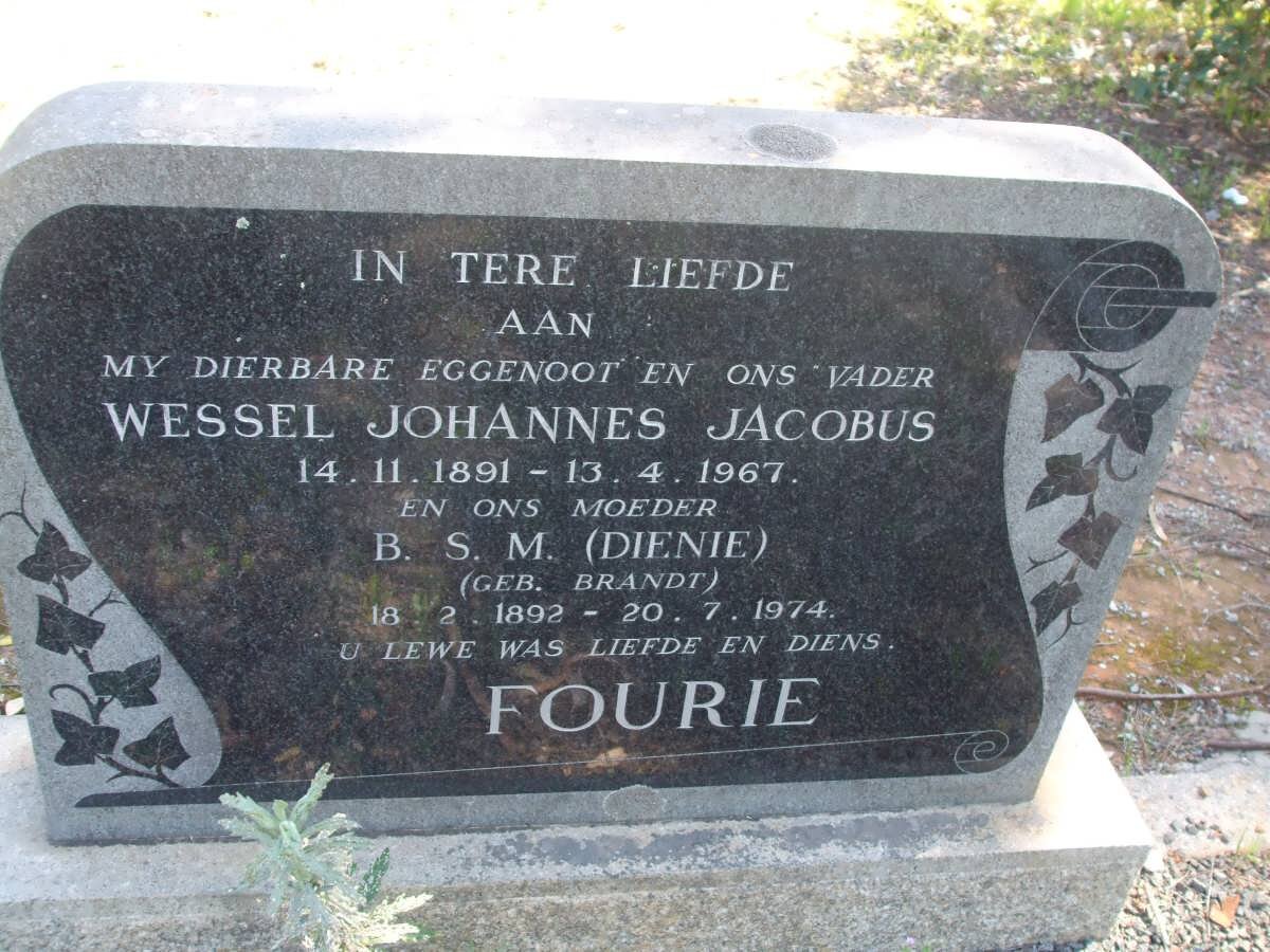 FOURIE Wessel Johannes Jacobus 1891-1967 :: BRANDT B.S.M. 1892-1974