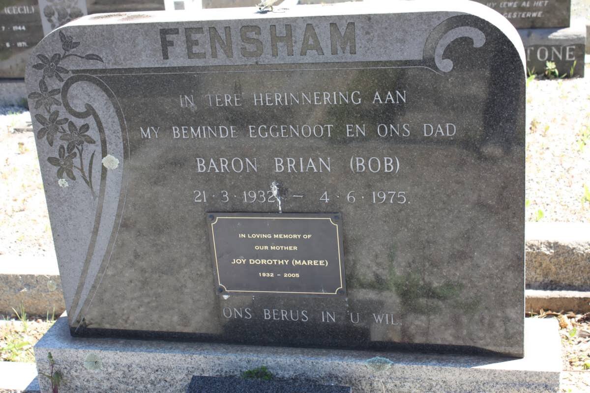 FENSHAM Baron Brian 1932-1975 &amp; Joy Dorothy MAREE 1932-2005
