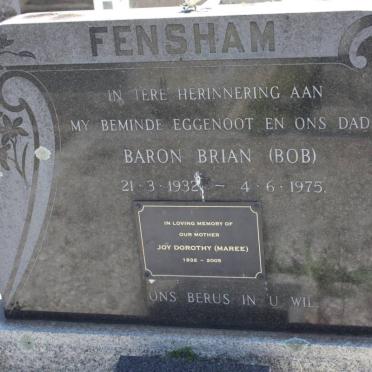 FENSHAM Baron Brian 1932-1975 &amp; Joy Dorothy MAREE 1932-2005