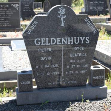 GELDENHUYS Pieter David 1925-1993 &amp; Joyce Beatrice CEELIE 1925-1987