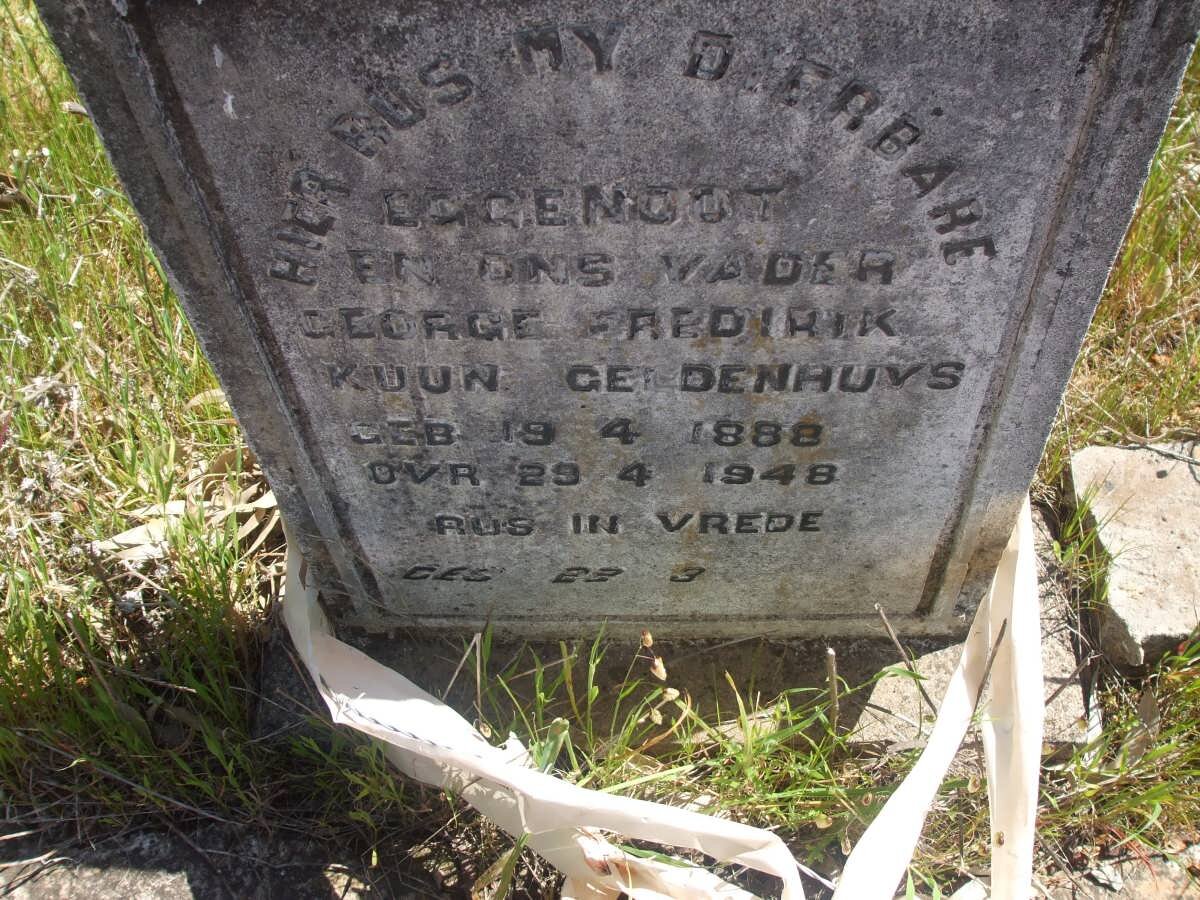 GELDENHUYS George Fredirik Kuun 1888-1948