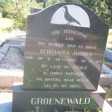 GROENEWALD Gerhardus Jakobus 1949-1971
