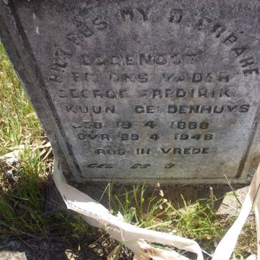 GELDENHUYS George Fredirik Kuun 1888-1948