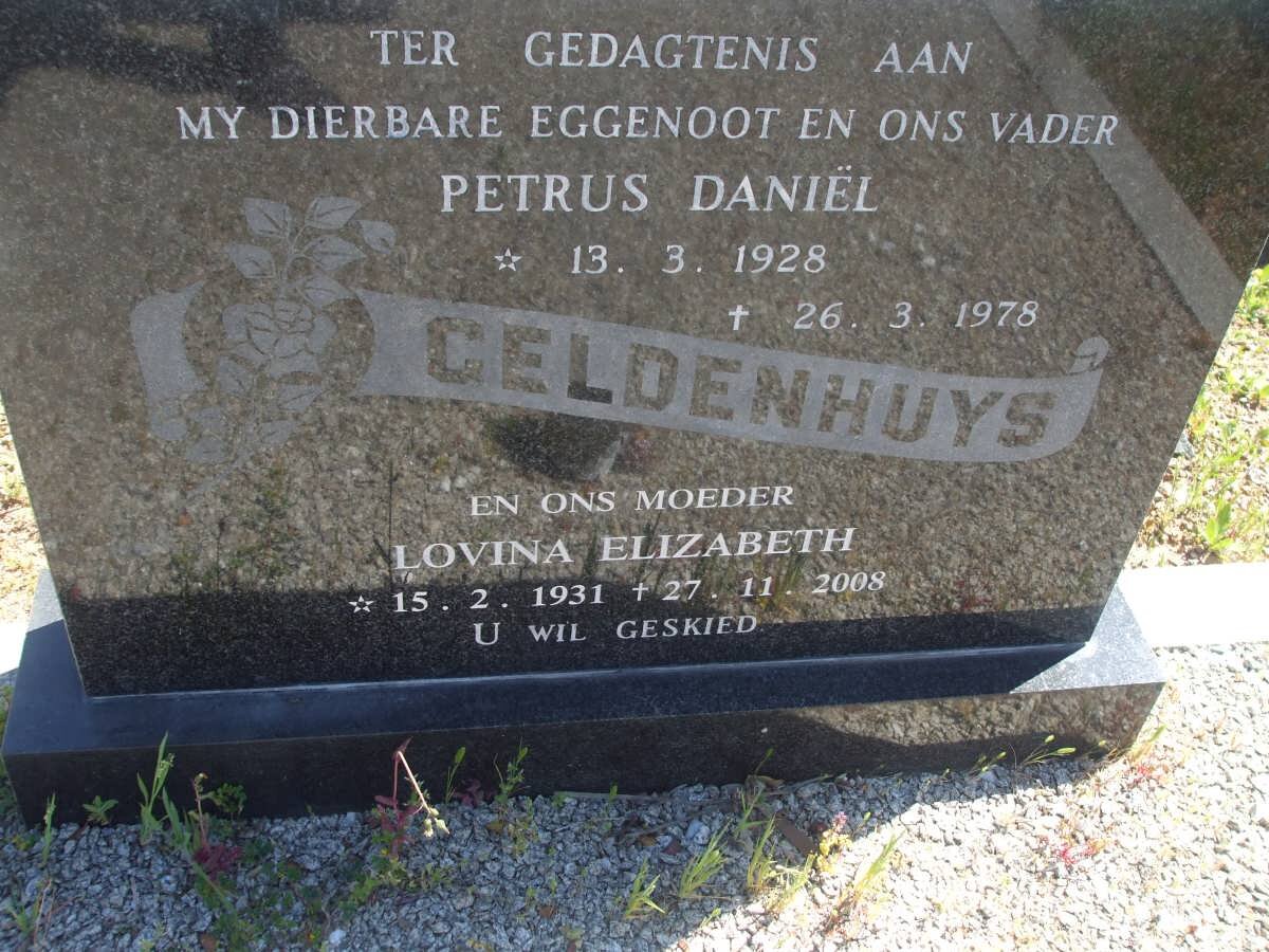 GELDENHUYS Petrus Daniel 1928-1978 &amp; Lovina Elizabeth 1931-2008