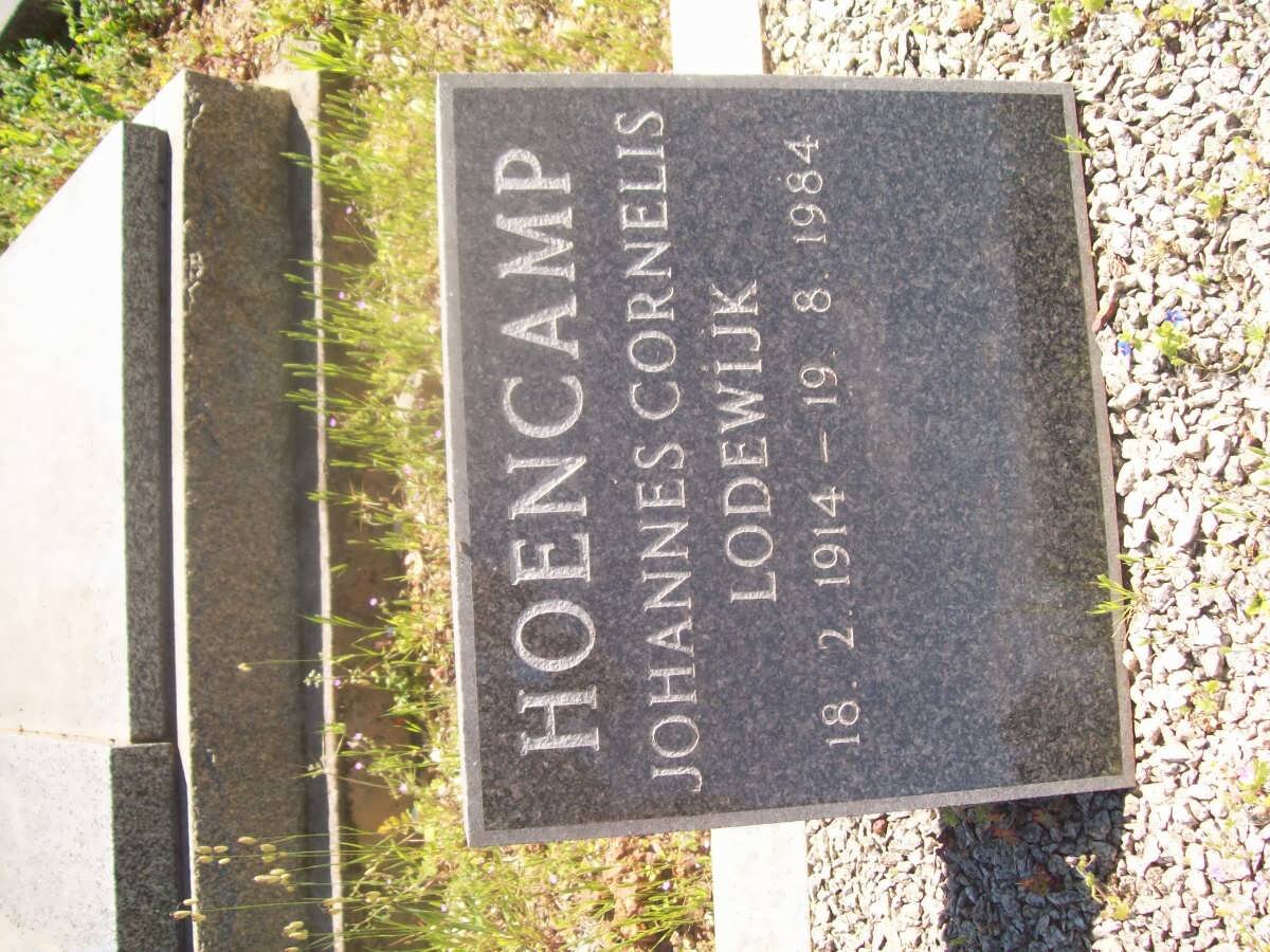 HOENCAMP Johannes Cornelius Lodewijk 1914-1984