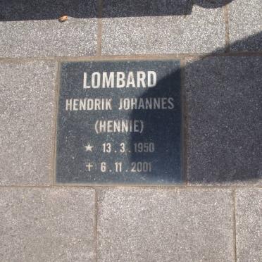 LOMBARD Hendrik Johannes 1950-2001