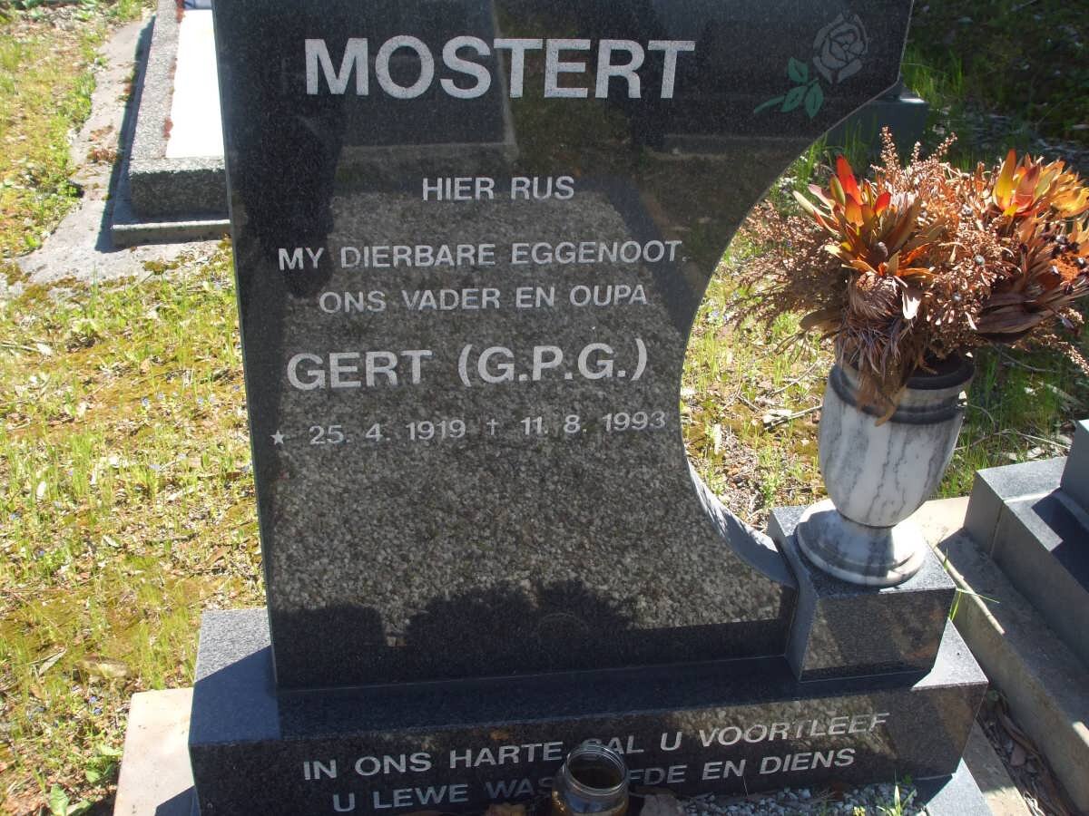 MOSTERT G.P.G. 1919-1993