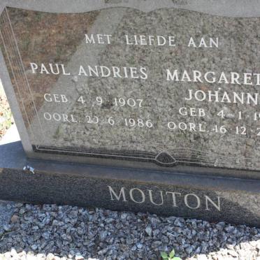 MOUTON Paul Andries 1907-1986 &amp; Margaretha Johanna 1912-2003