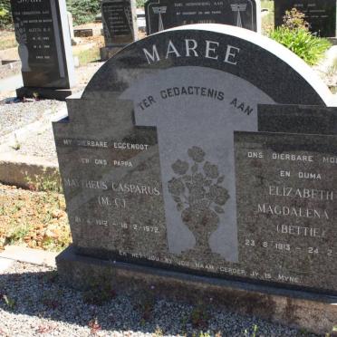 MAREE Mattheus Casparus 1912-1972 &amp; Elizabeth Magdalena C. 1913-1994