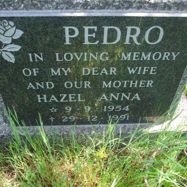 PEDRO Hazel Anna 1954-1991