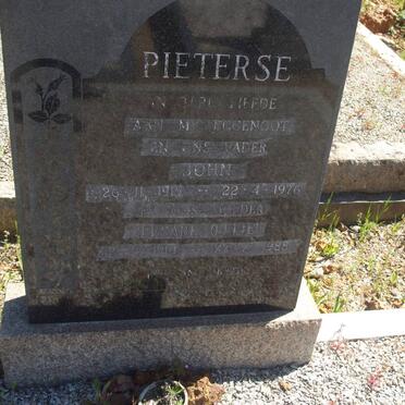 PIETERSE John 1915-1976 &amp; Elsabe 1911-1988