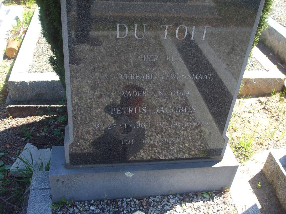 TOIT Petrus Jacobus, du 1903-1979