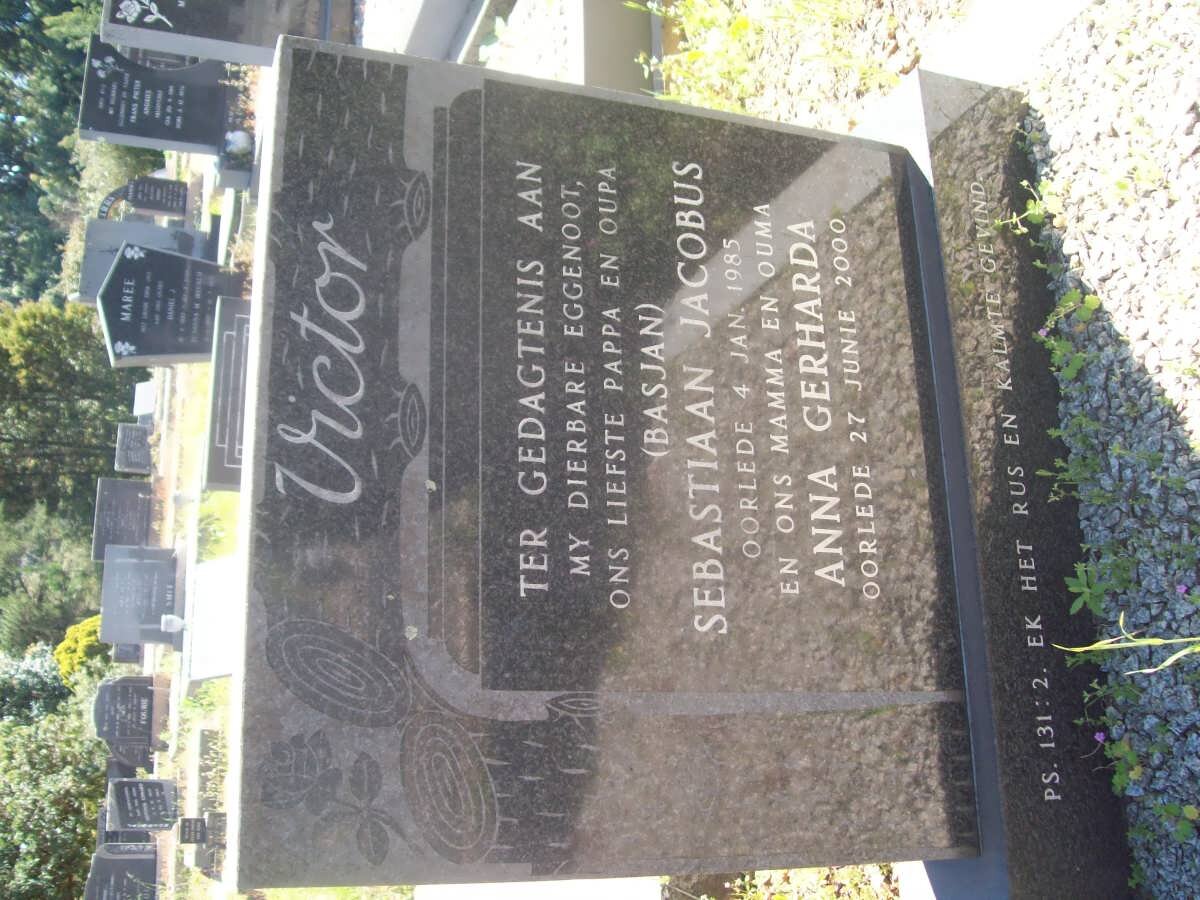 VICTOR Sebastiaan Jacobus -1985 &amp; Anna Gerharda -2000