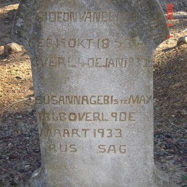 EEDEN Gideon, van 1853-1932 &amp; Susanna 1868-1933