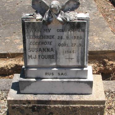 FOURIE Susanna M.J. nee FRANKEN 1925-1945