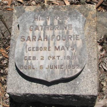 FOURIE Catherine Sarah nee MAYS 1861-1952