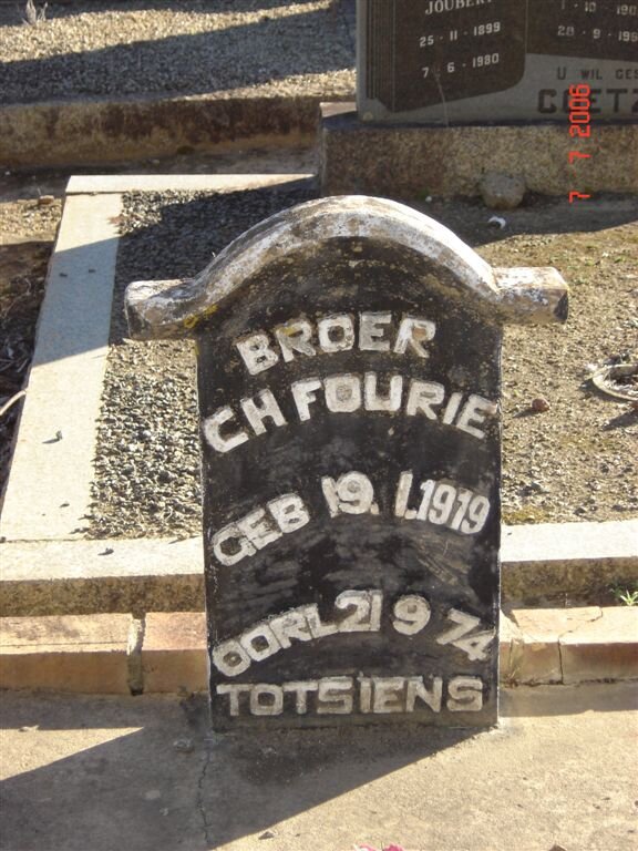 FOURIE C.H. 1919-1974