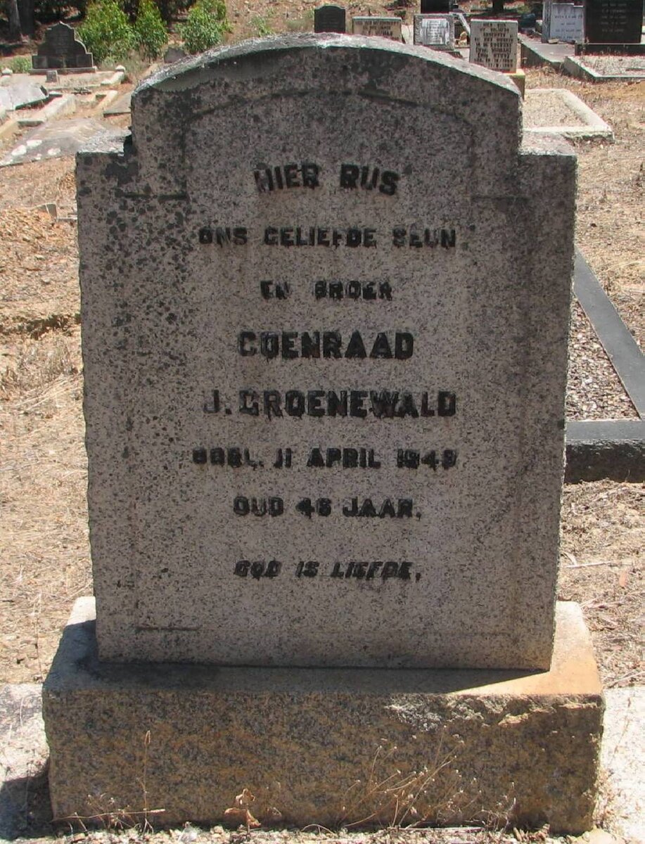 GROENEWALD Coenraad J. -1949