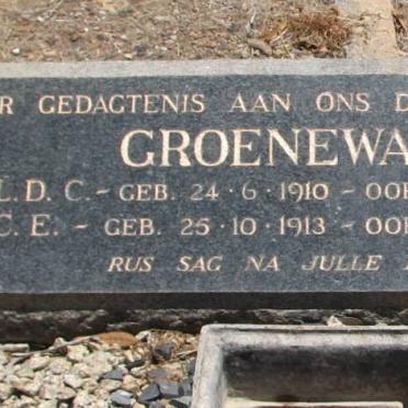 GROENEWALD L.D.C. 1910-1982 &amp; C.E. 1913-1967