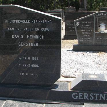 GERSTNER David Heinrich 1926-1996 &amp; Doris Edith OHLHOFF 1929-1990