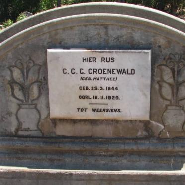 GROENEWALD C.G.C. nee MATTHEE 1844-1929
