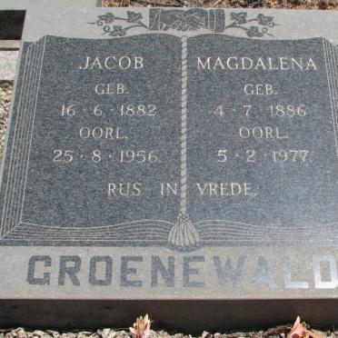GROENEWALD Jacob 1882-1956 &amp; Magdalena 1886-1977