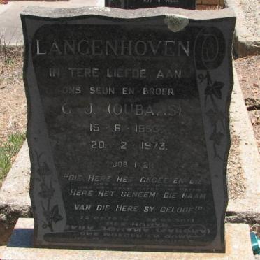 LANGENHOVEN G.J. 1953-1973