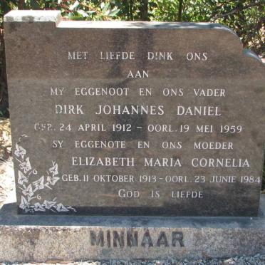 MINNAAR Dirk Johannes Daniel 1912-1959 &amp; Elizabeth Maria Cornelia 1913-1984