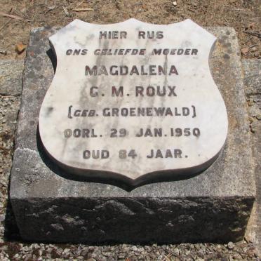 ROUX Magdalena G.M. nee GROENEWALD -1950