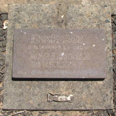 VILLIERS Magaretha, de 