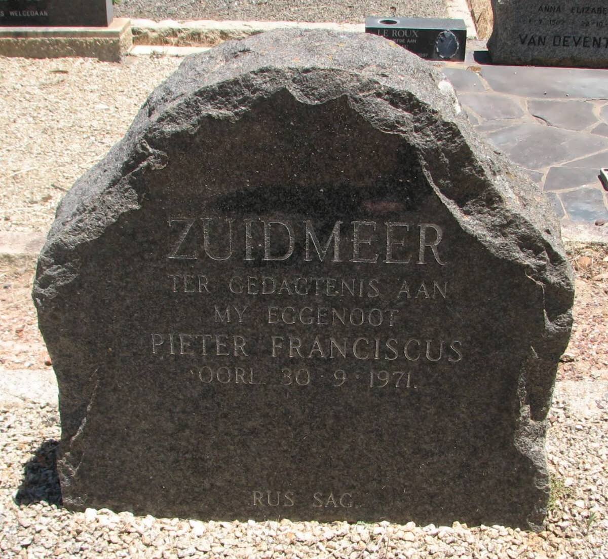 ZUIDMEER Pieter Franciscus -1971