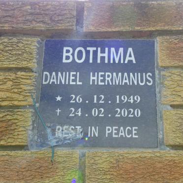 BOTHMA Daniel Hermanus 1949-2020