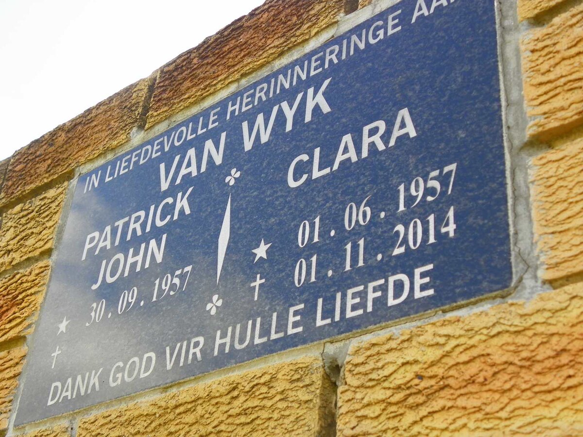 WYK Patrick John, van 1957- &amp; Clara 1957-2014
