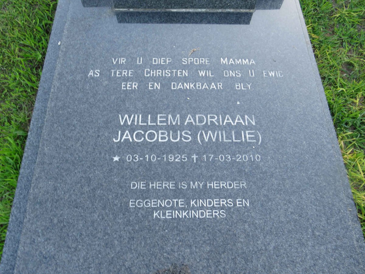 ? Willem Adriaan Jacobus 1925-2010