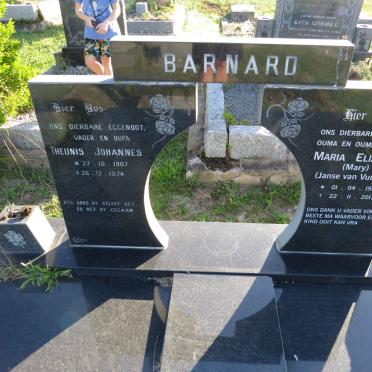 BARNARD Theunis Johannes 1907-1974 &amp; Maria Elizabeth JANSE VAN VUUREN 1924-2017
