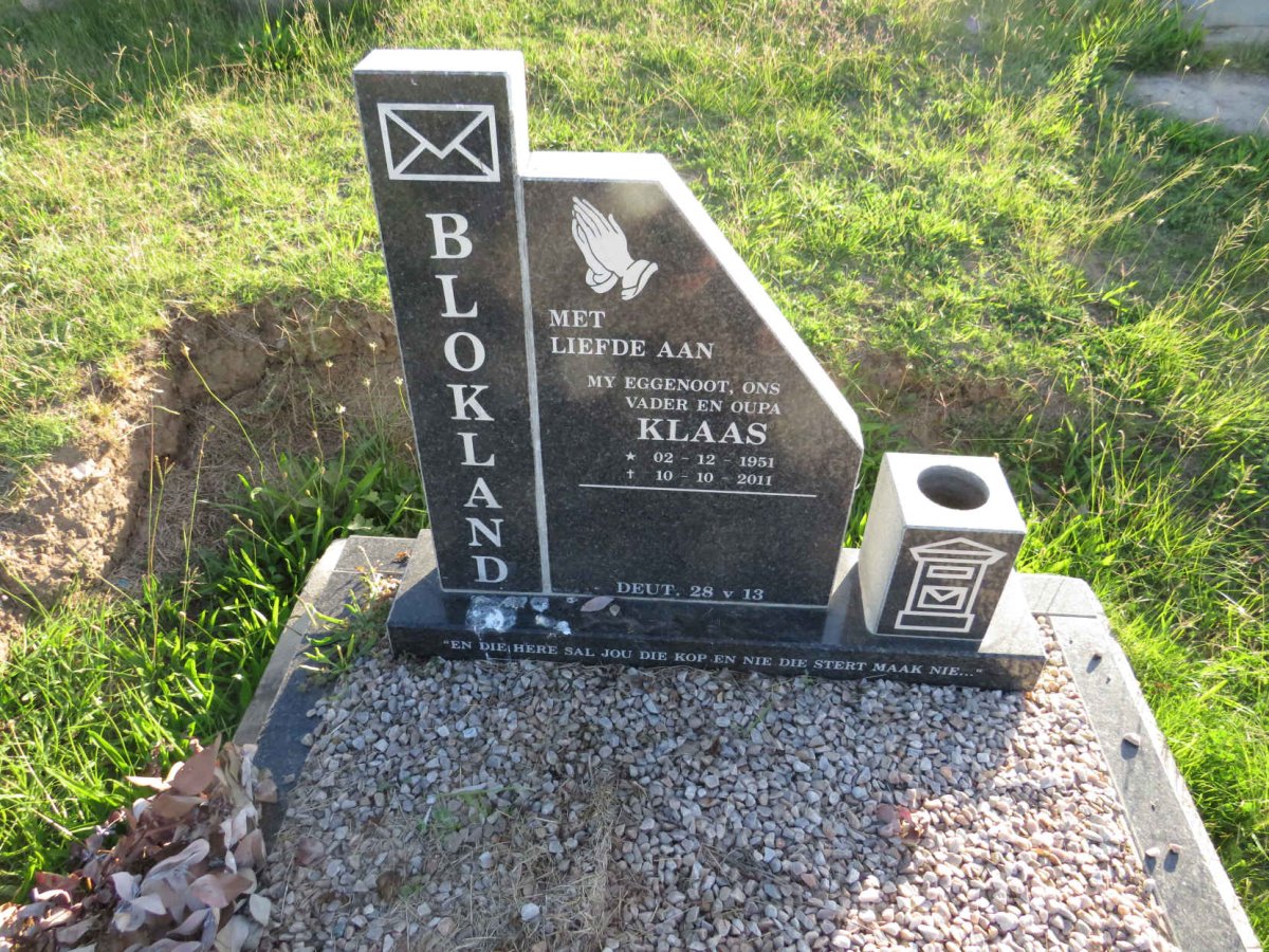 BLOKLAND Klaas 1951-2011