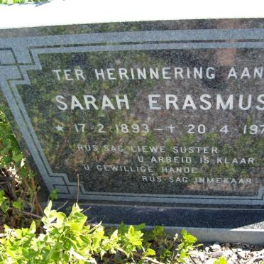 ERASMUS Sarah 1893-1979