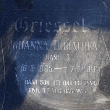 GRIESSEL Johanna Dorathea 1965-1993