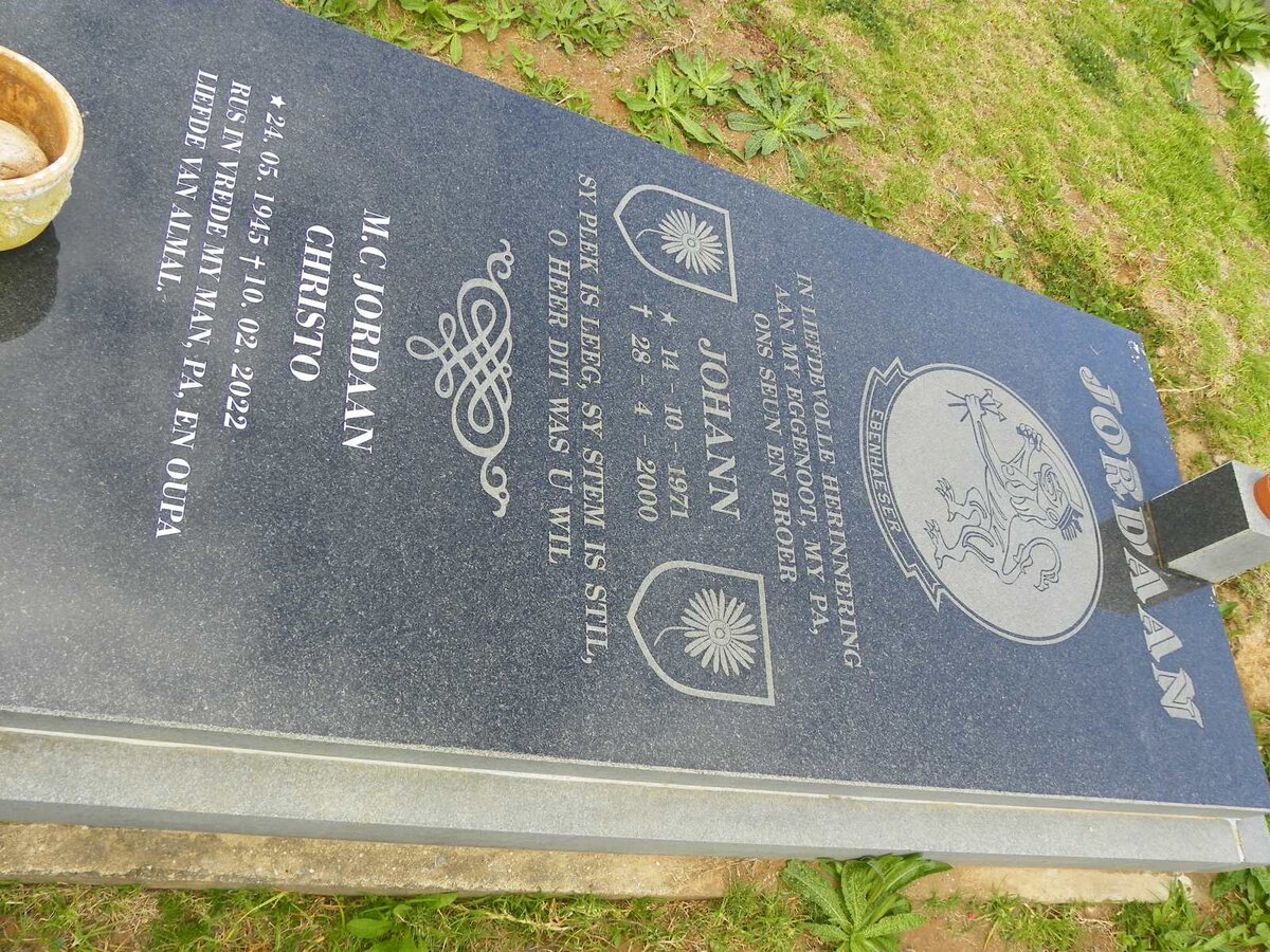 JORDAAN M.C. 1945-2022 :: JORDAAN Johann 1971-2000