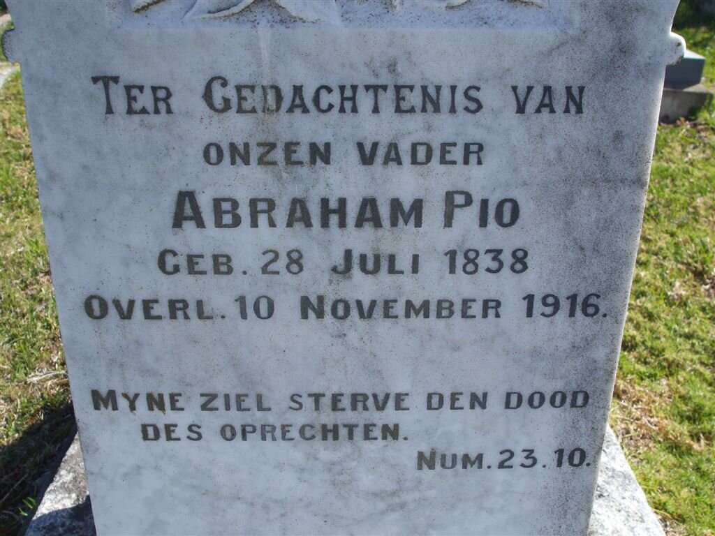 PIO Abraham 1838-1916