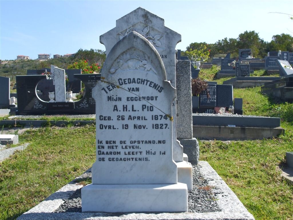 PIO A.H.L. 1874-1927