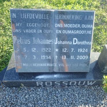 ROSSOUW Petrus Johannes 1922-1994 &amp; Johanna Dorothea 1924-2009 