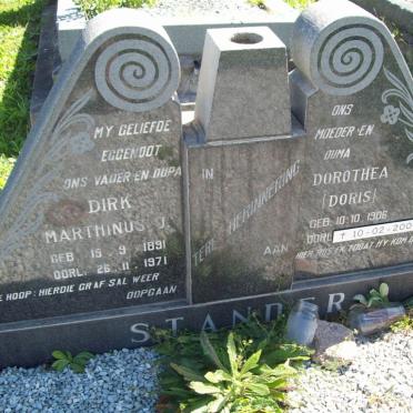 STANDER Dirk Marthinus J. 1891-1971 &amp; Dorothea 1906-2000