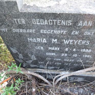 WEYERS Maria M. nee MARX 1888-1961