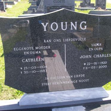 YOUNG John Charles 1920-2000 &amp; Cathleen 1924-1983
