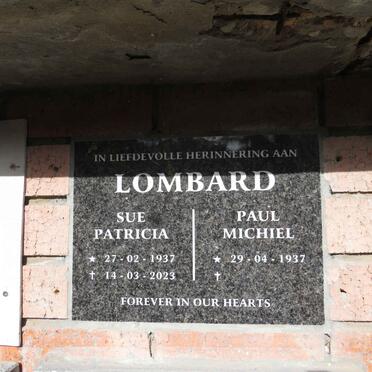 LOMBARD Paul Michiel 1937- & Sue Patricia 1937-2023