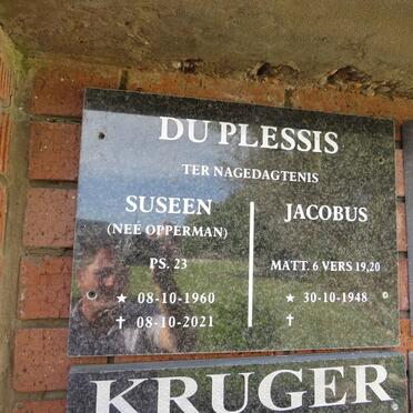 PLESSIS Jacobus, du 1948- & Suseen OPPERMAN 1960-2021