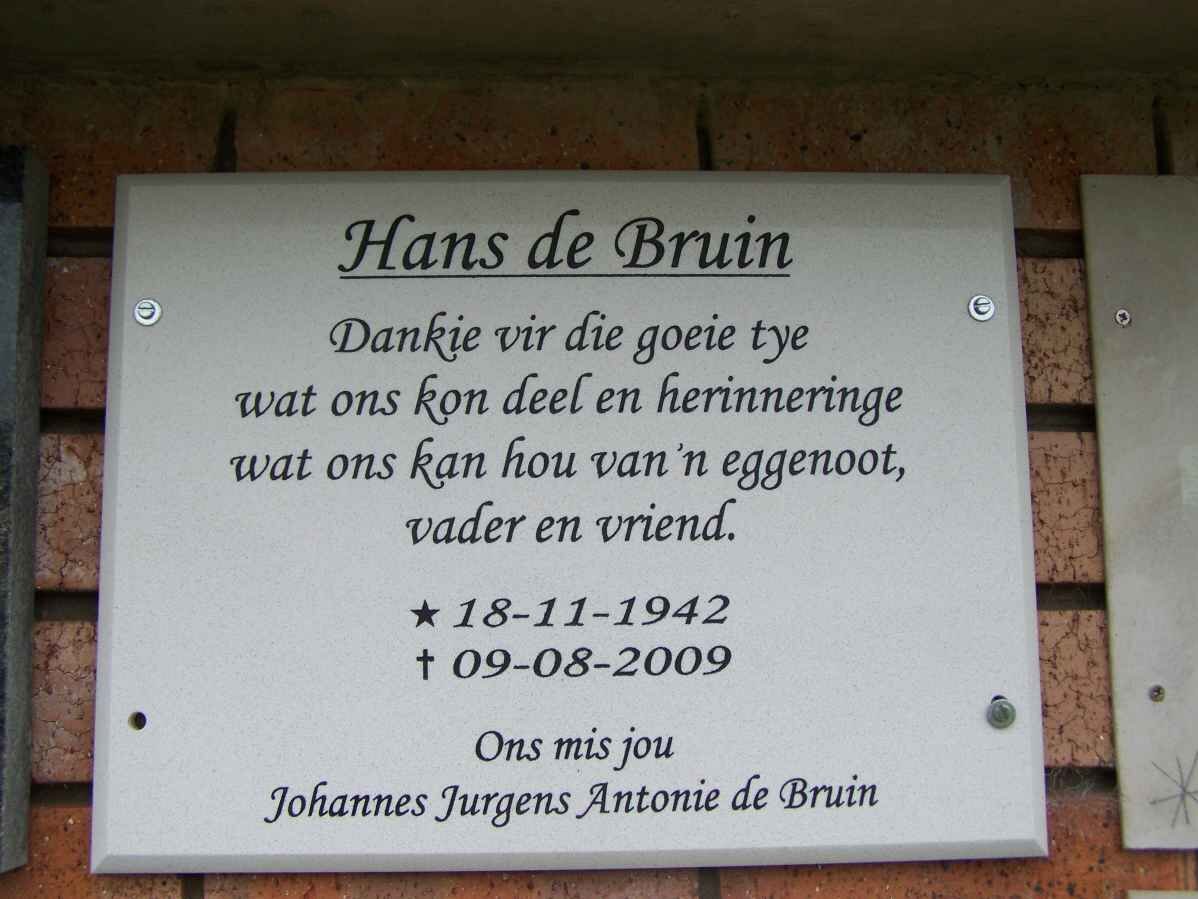 BRUIN Johannes Jurgens Antonie, de 1942-2009