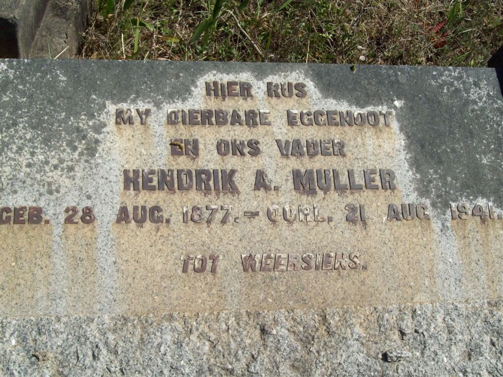 MULLER Hendrik A. 1877-1941